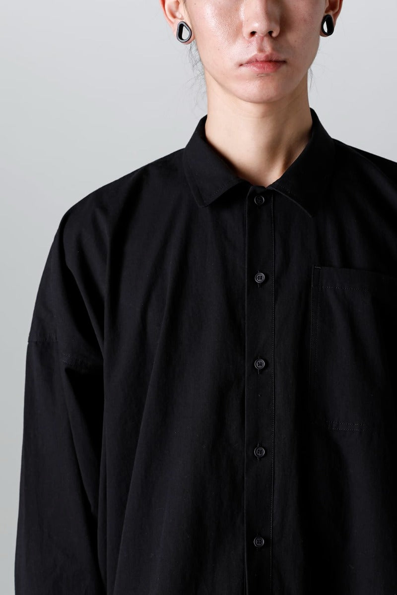 BOMBER SHIRTS Water-Repellent Dense Cloth BLACK