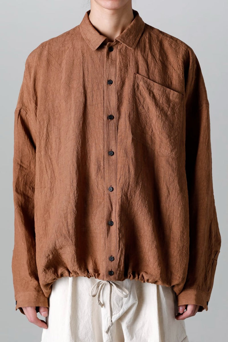 BOMBER SHIRTS KAKISHIBU DYED Flax Lawn