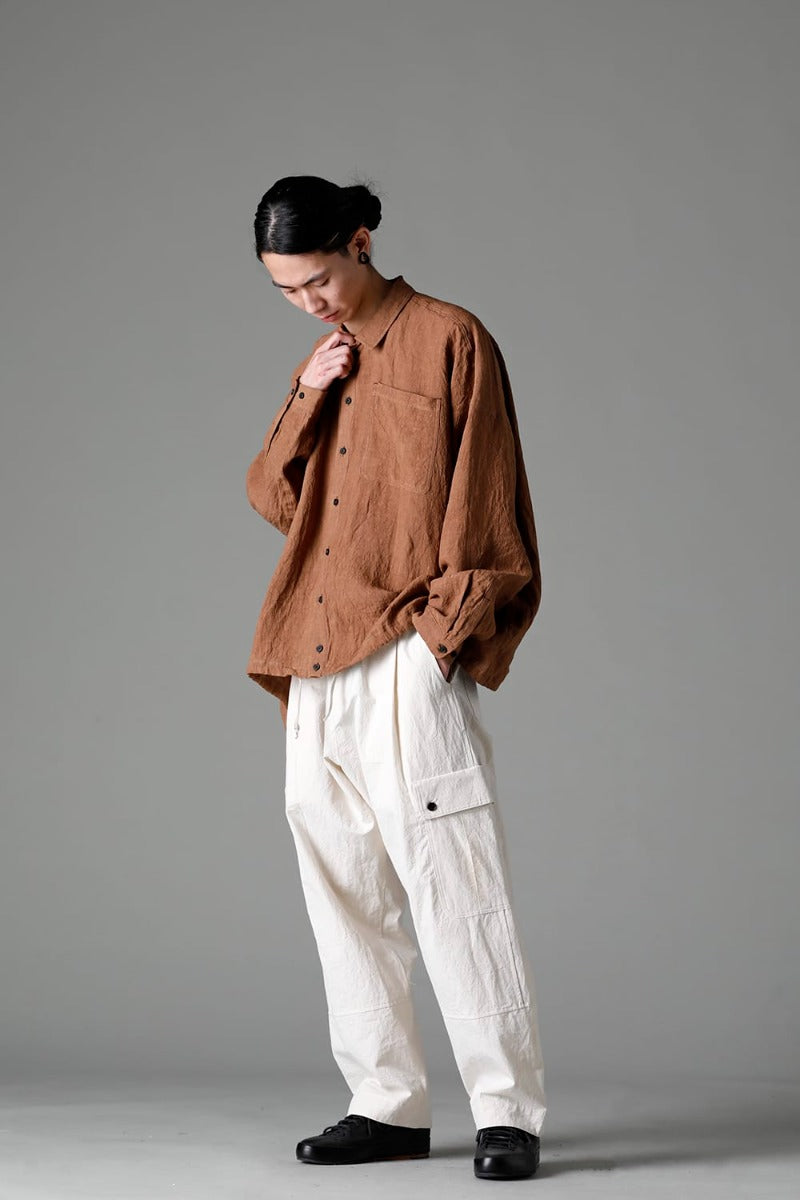 BOMBER SHIRTS KAKISHIBU DYED Flax Lawn