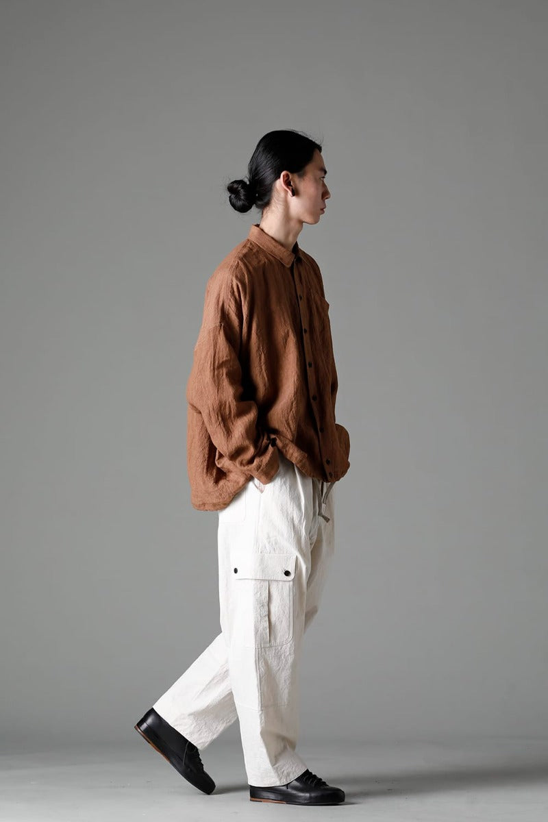 BOMBER SHIRTS KAKISHIBU DYED Flax Lawn