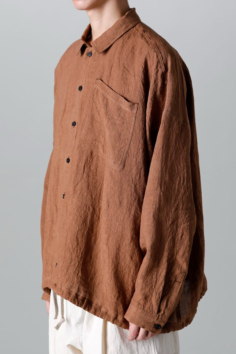 BOMBER SHIRTS KAKISHIBU DYED Flax Lawn