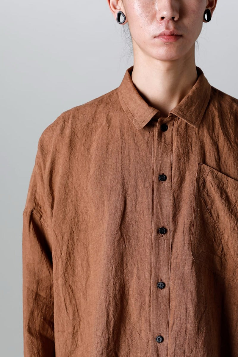 BOMBER SHIRTS KAKISHIBU DYED Flax Lawn