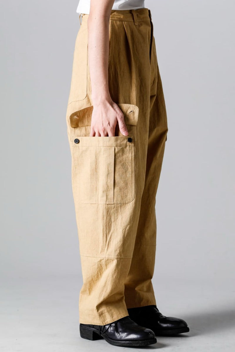 CARGO TROUSERS MUSTARD Fine Canvas