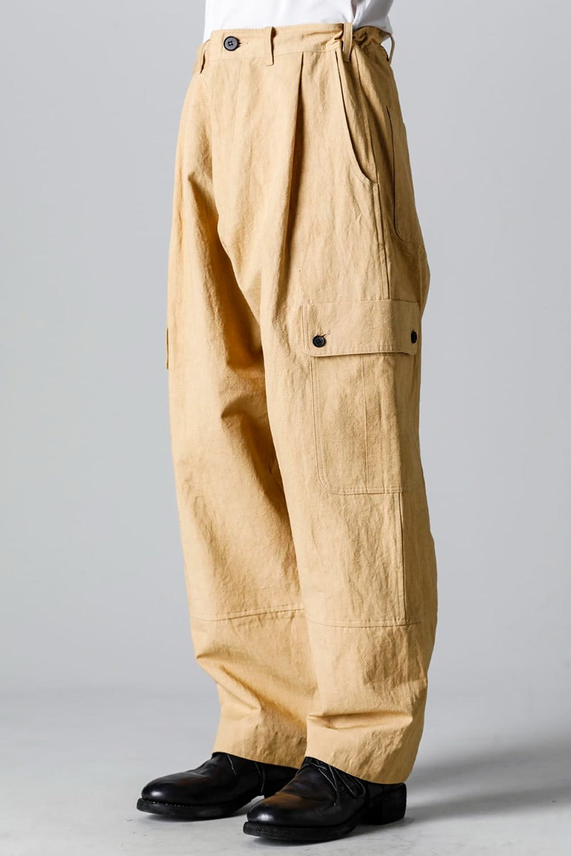 CARGO TROUSERS MUSTARD Fine Canvas