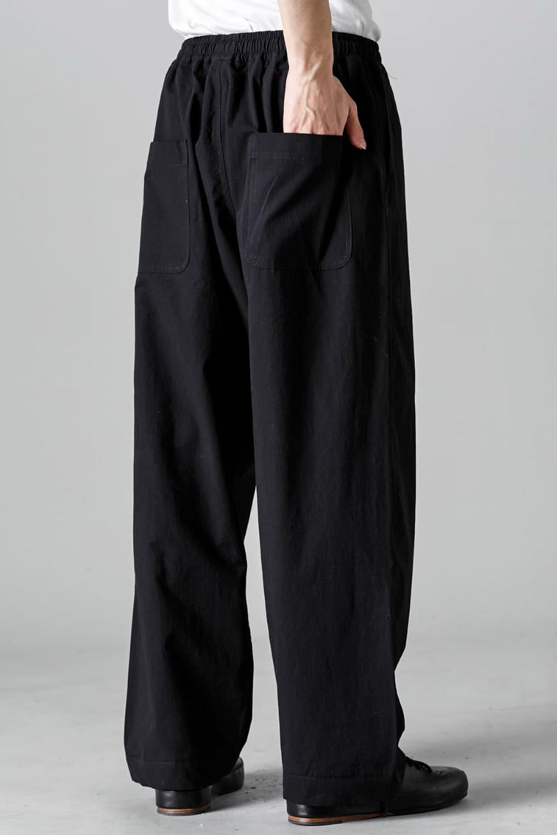 JOGGING TROUSERS Water-Repellent Dense Cloth BLACK