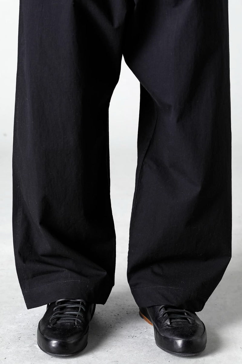 JOGGING TROUSERS Water-Repellent Dense Cloth BLACK