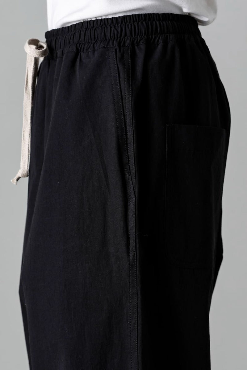 JOGGING TROUSERS Water-Repellent Dense Cloth BLACK