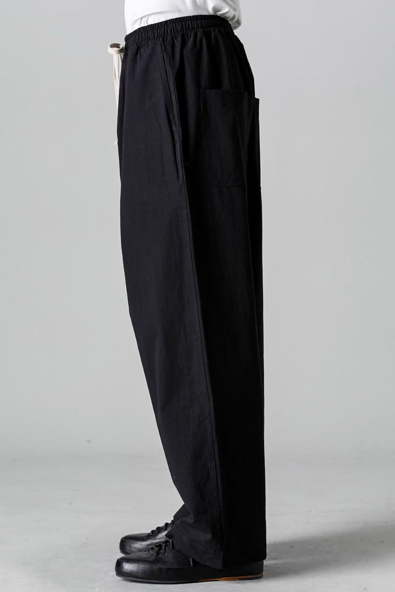 JOGGING TROUSERS Water-Repellent Dense Cloth BLACK