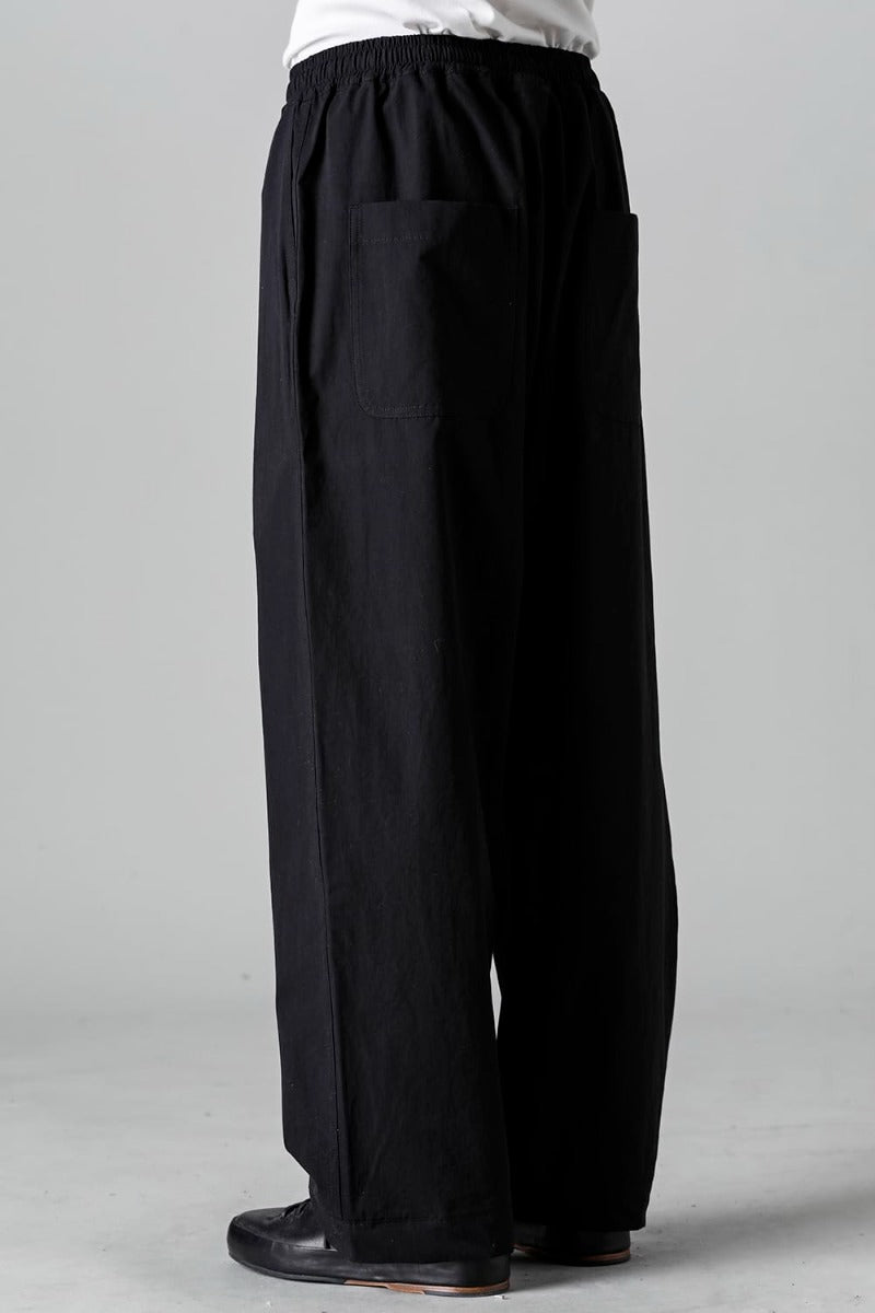 JOGGING TROUSERS Water-Repellent Dense Cloth BLACK