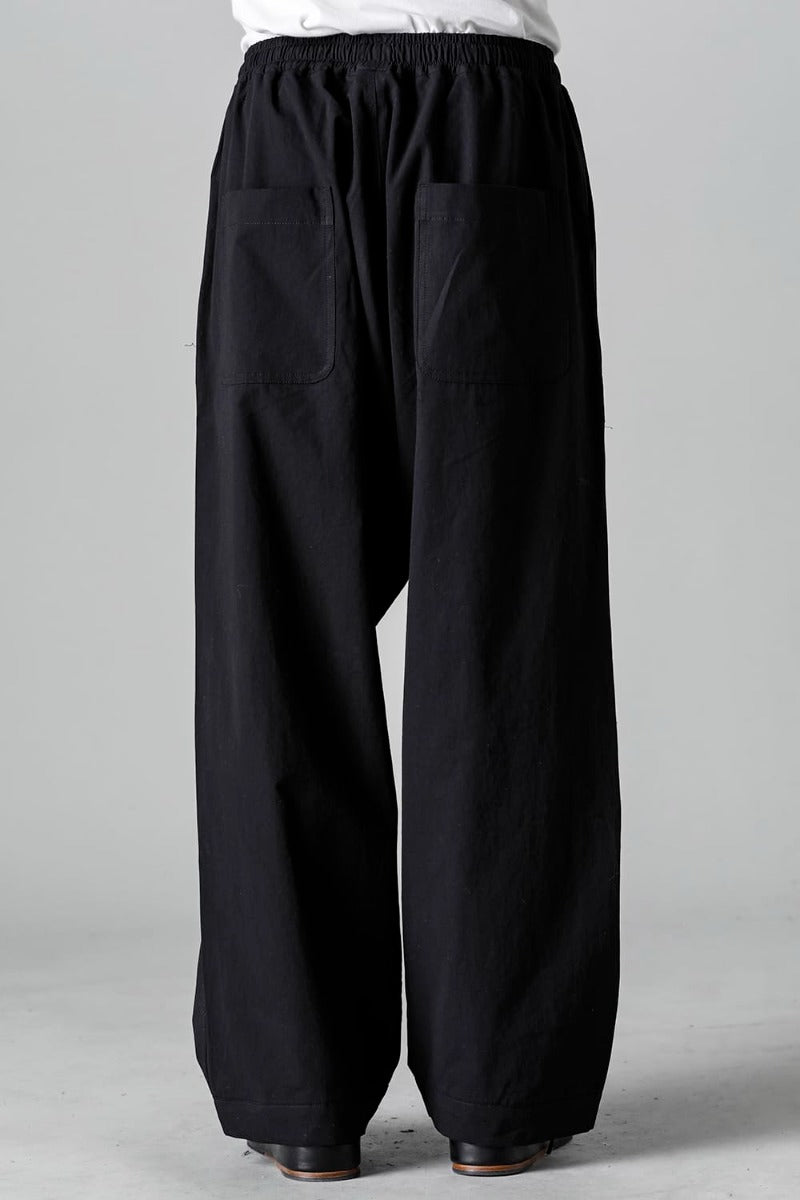 JOGGING TROUSERS Water-Repellent Dense Cloth BLACK