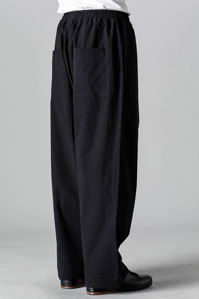 JOGGING TROUSERS Water-Repellent Dense Cloth BLACK