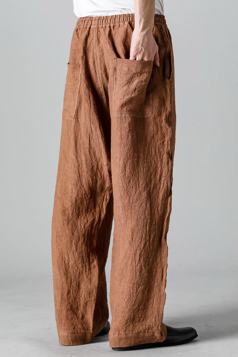 JOGGING TROUSERS KAKISHIBU DYED Flax Lawn