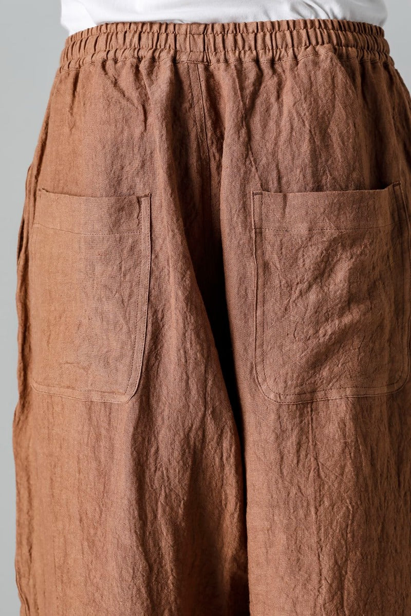JOGGING TROUSERS KAKISHIBU DYED Flax Lawn