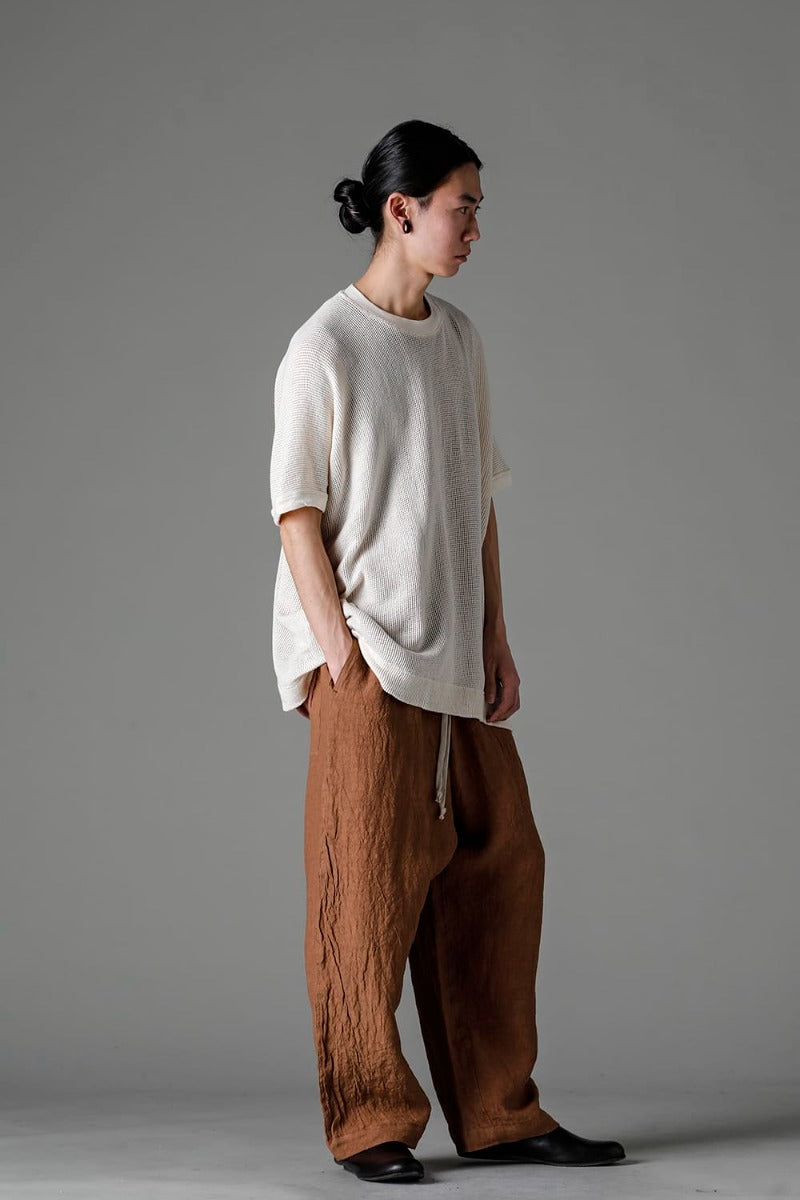 JOGGING TROUSERS KAKISHIBU DYED Flax Lawn