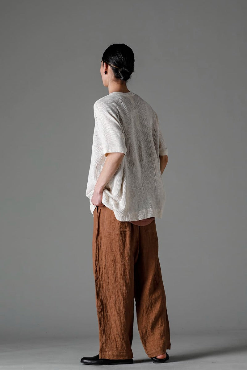 JOGGING TROUSERS KAKISHIBU DYED Flax Lawn
