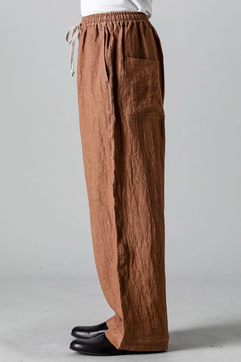 JOGGING TROUSERS KAKISHIBU DYED Flax Lawn