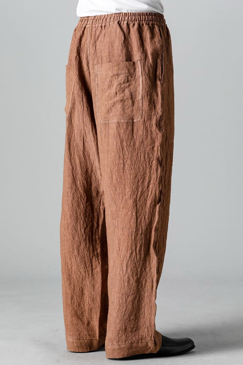 JOGGING TROUSERS KAKISHIBU DYED Flax Lawn