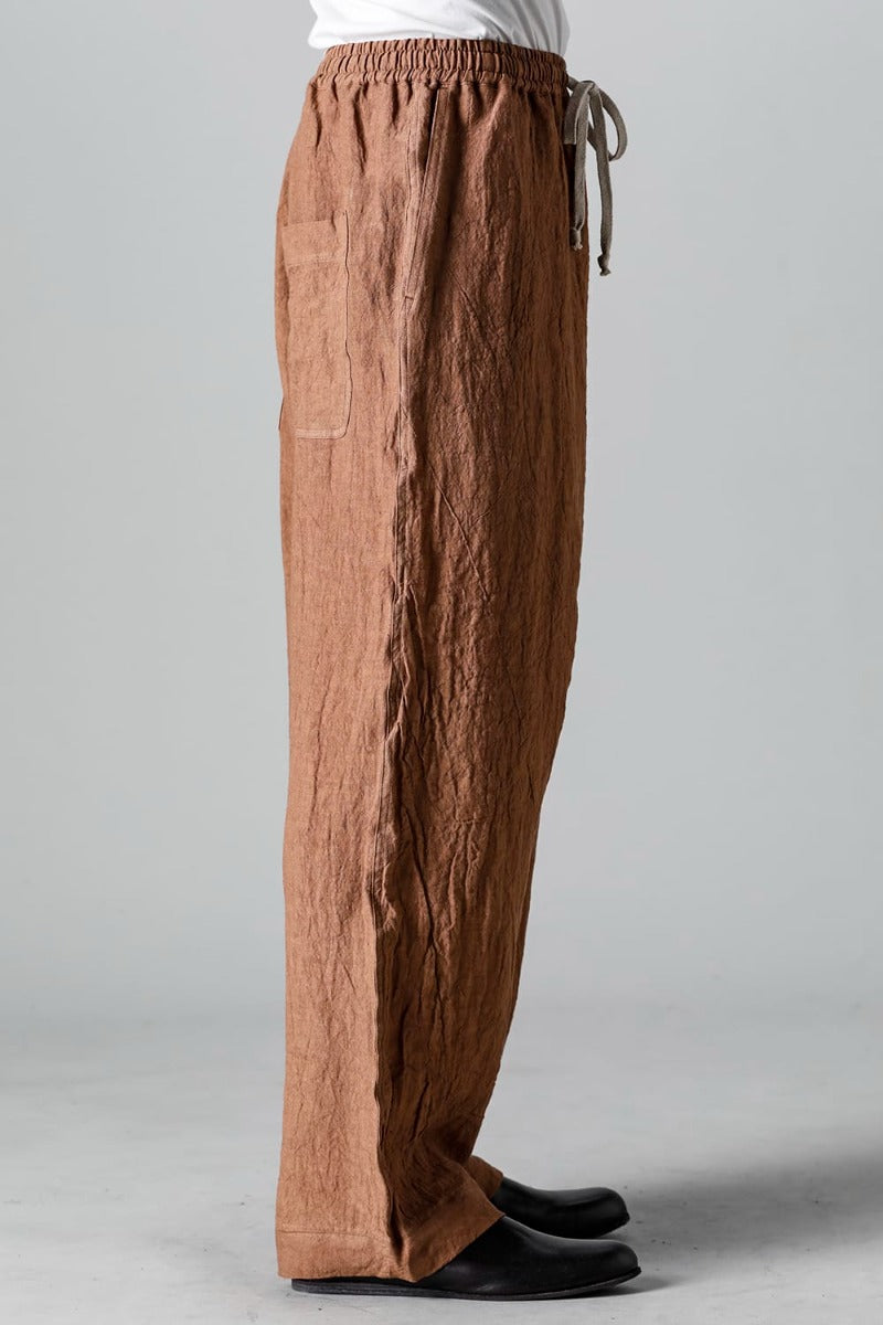 JOGGING TROUSERS KAKISHIBU DYED Flax Lawn