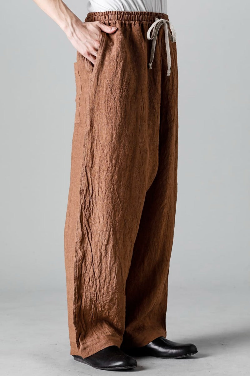 JOGGING TROUSERS KAKISHIBU DYED Flax Lawn