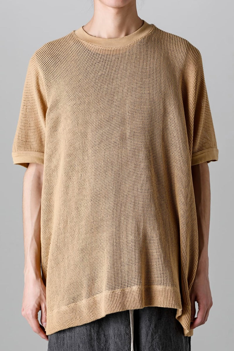 SS TEE Cotton Mesh YELLOW BEIGE