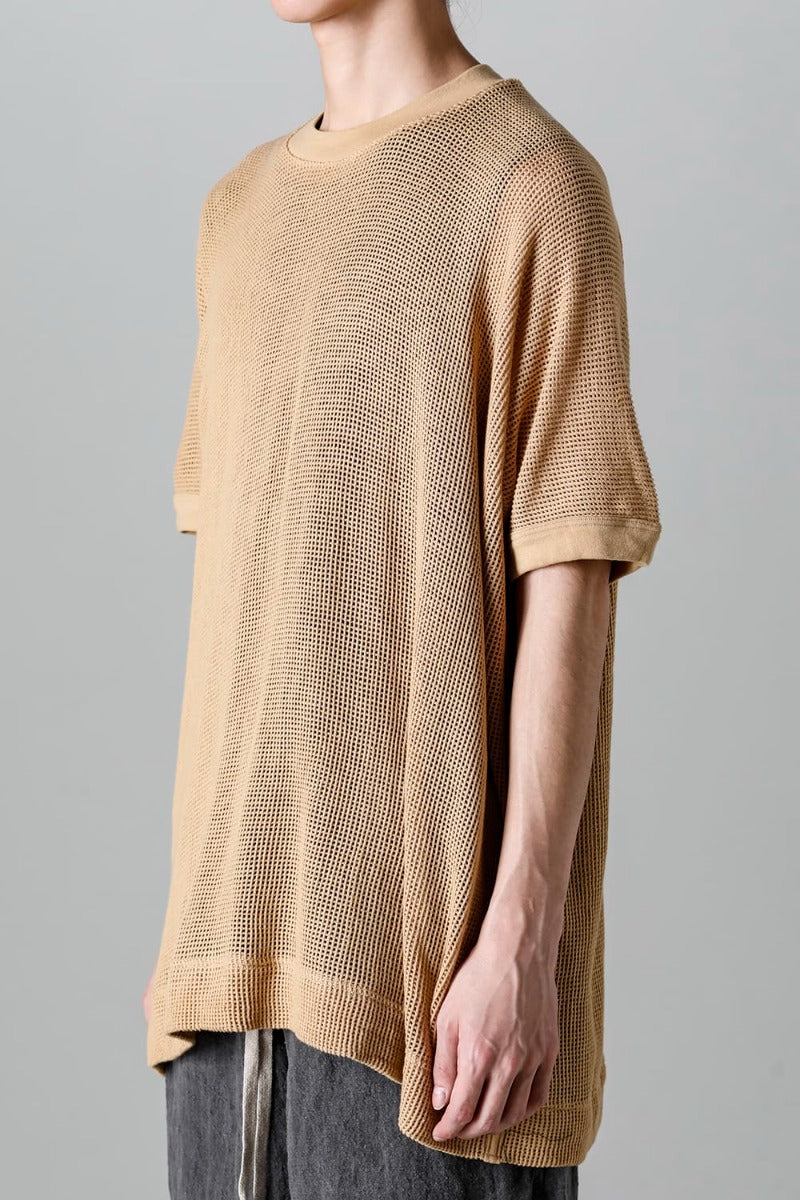 SS TEE Cotton Mesh YELLOW BEIGE