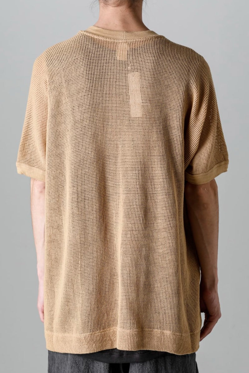 SS TEE Cotton Mesh YELLOW BEIGE