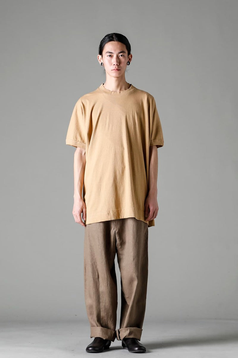 SS TEE Cotton Hemp Jersey YELLOW BEIGE