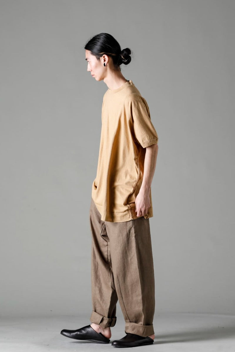 SS TEE Cotton Hemp Jersey YELLOW BEIGE