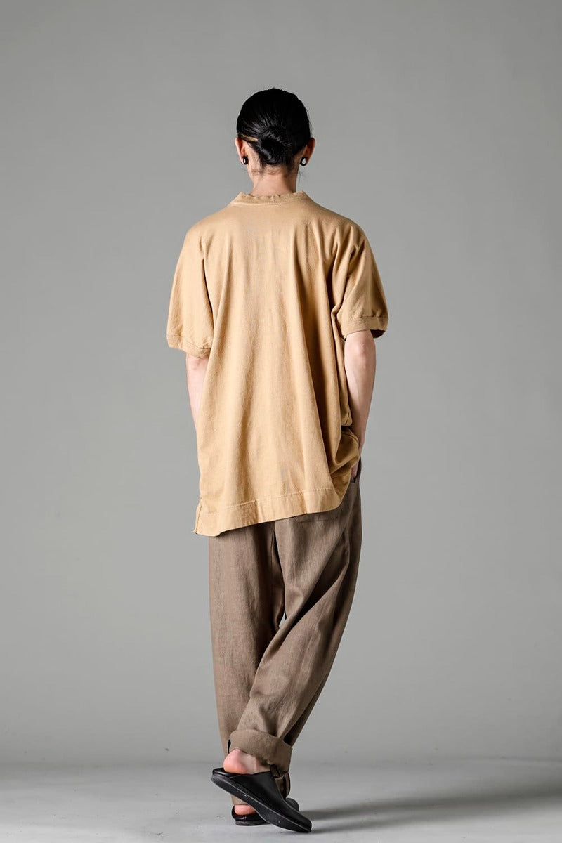 SS TEE Cotton Hemp Jersey YELLOW BEIGE