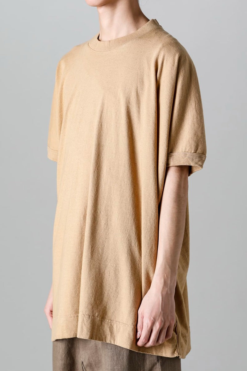 SS TEE Cotton Hemp Jersey YELLOW BEIGE