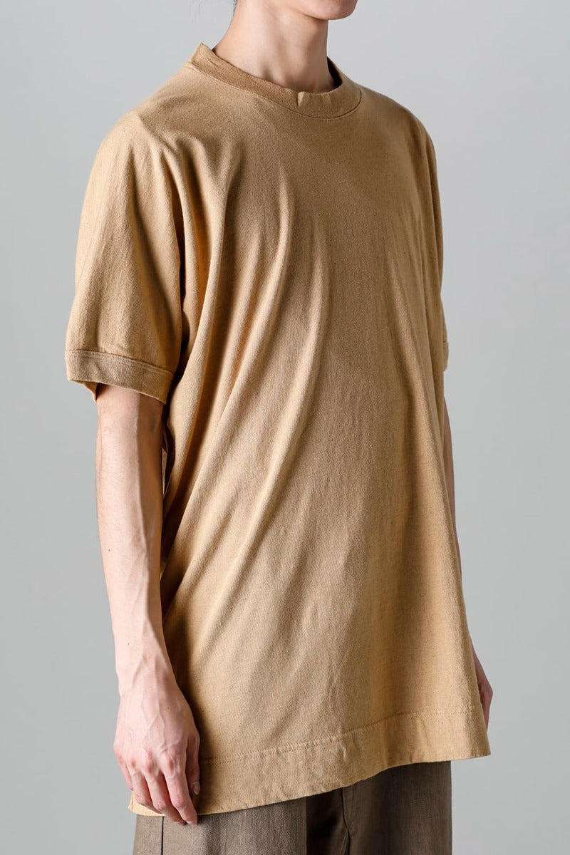 SS TEE Cotton Hemp Jersey YELLOW BEIGE