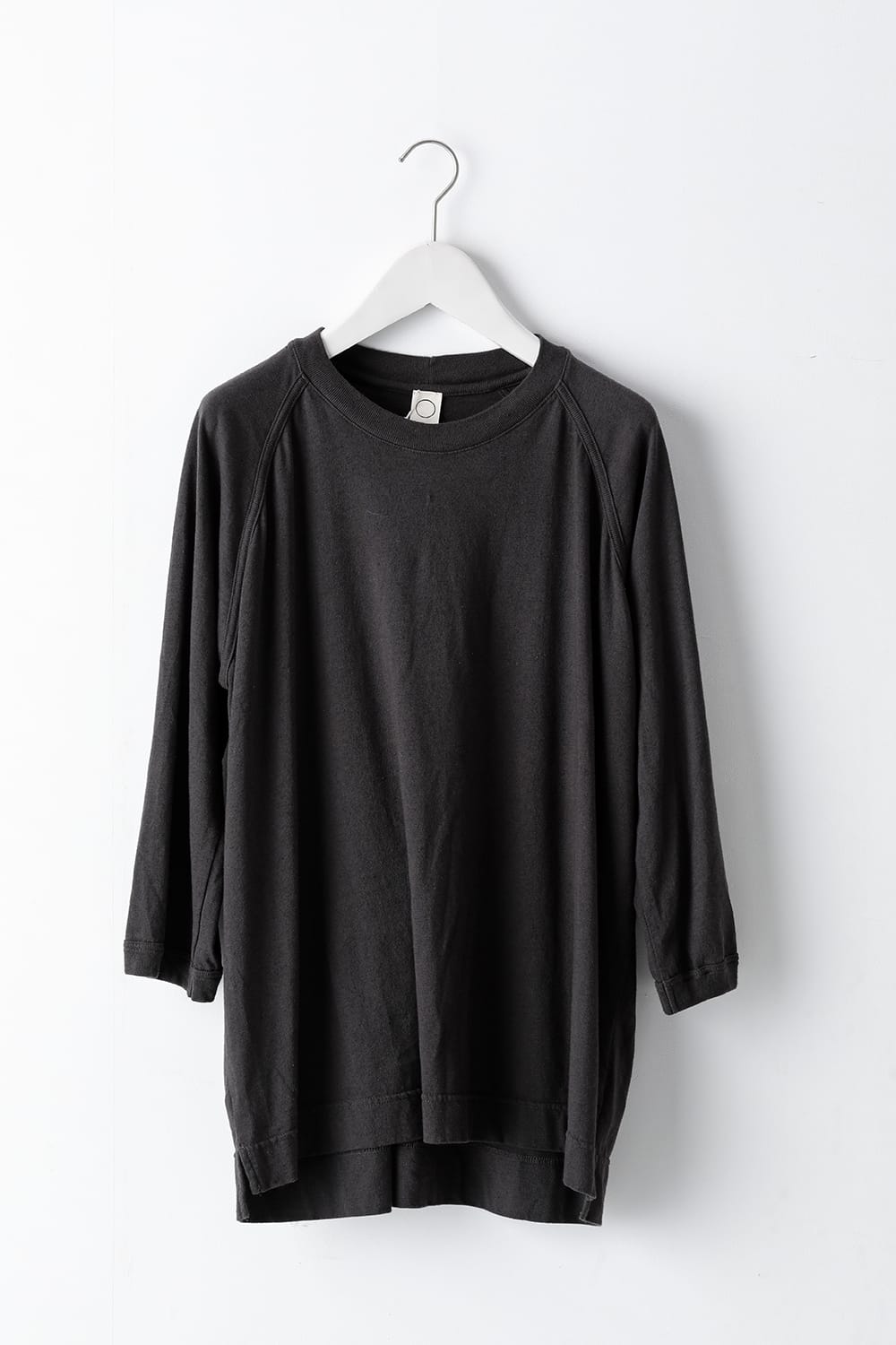 3/4 SLEEVE TEE Cotton Hemp Jersey BLACK