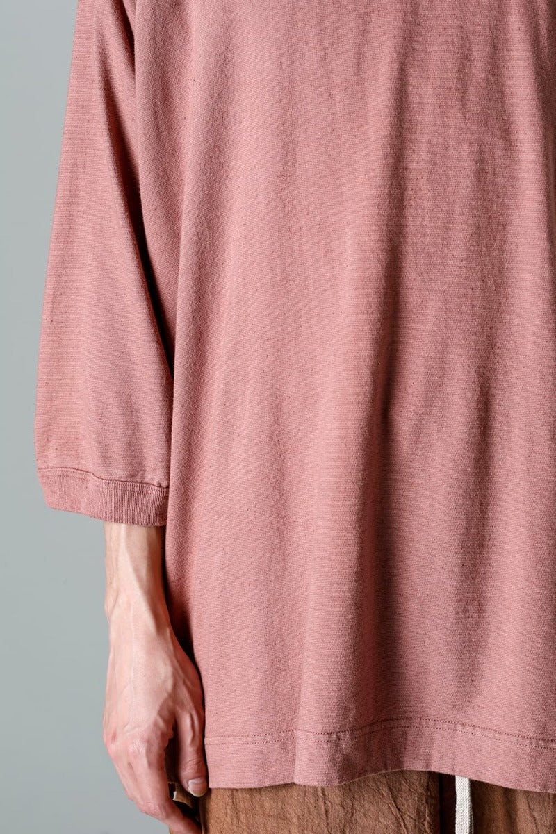 3/4 SLEEVE TEE Cotton Hemp Jersey OLD PINK