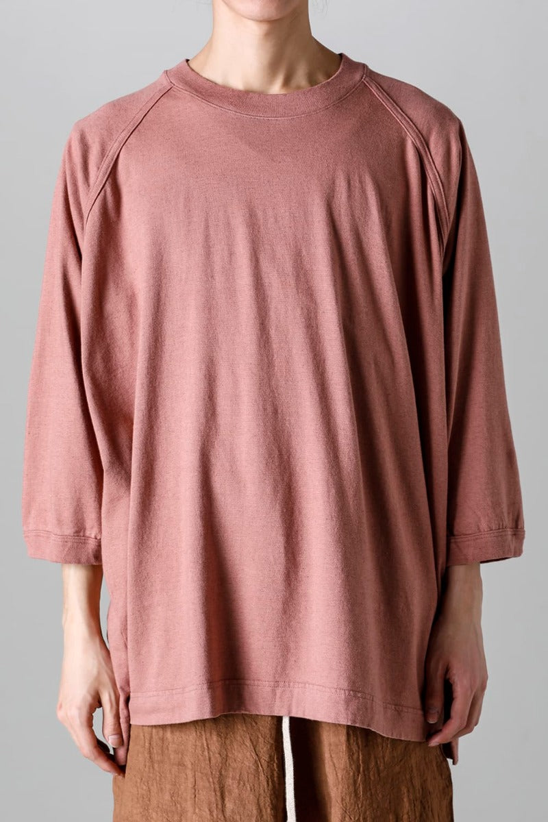 3/4 SLEEVE TEE Cotton Hemp Jersey OLD PINK