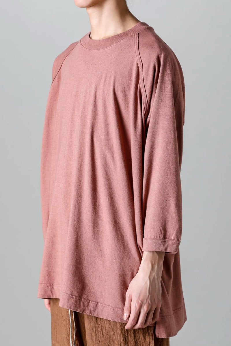 3/4 SLEEVE TEE Cotton Hemp Jersey OLD PINK