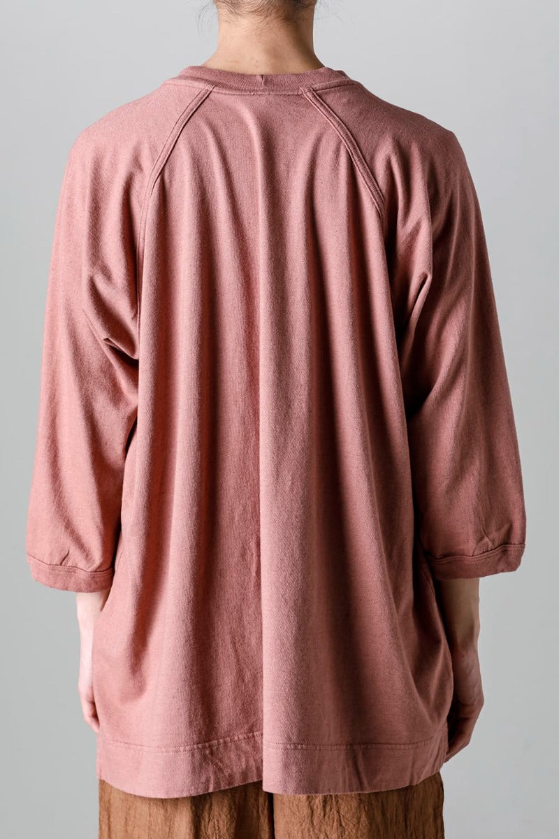 3/4 SLEEVE TEE Cotton Hemp Jersey OLD PINK