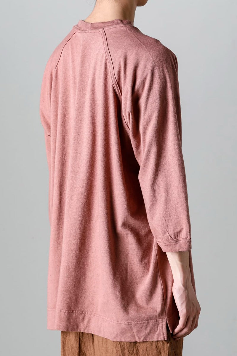 3/4 SLEEVE TEE Cotton Hemp Jersey OLD PINK