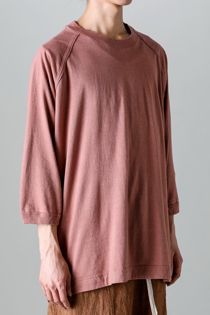 3/4 SLEEVE TEE Cotton Hemp Jersey OLD PINK