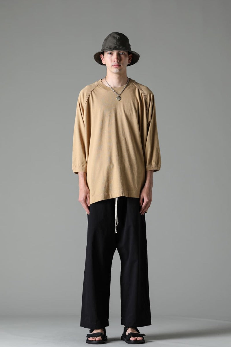 3/4 SLEEVE TEE Cotton Hemp Jersey YELLOW BEIGE