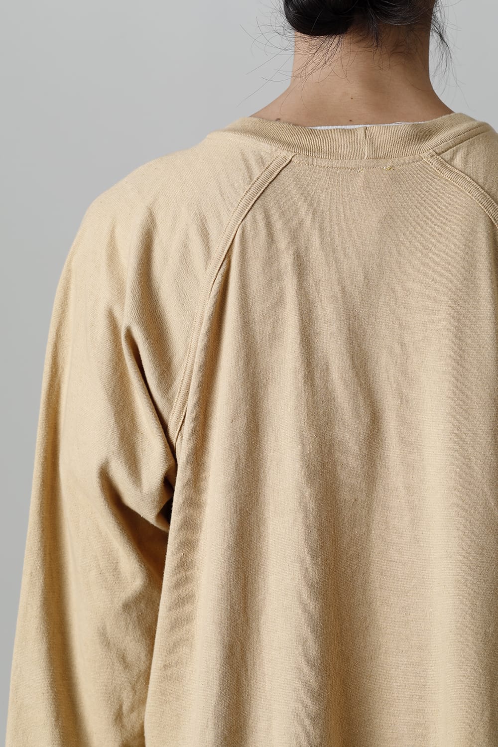 3/4 SLEEVE TEE Cotton Hemp Jersey YELLOW BEIGE