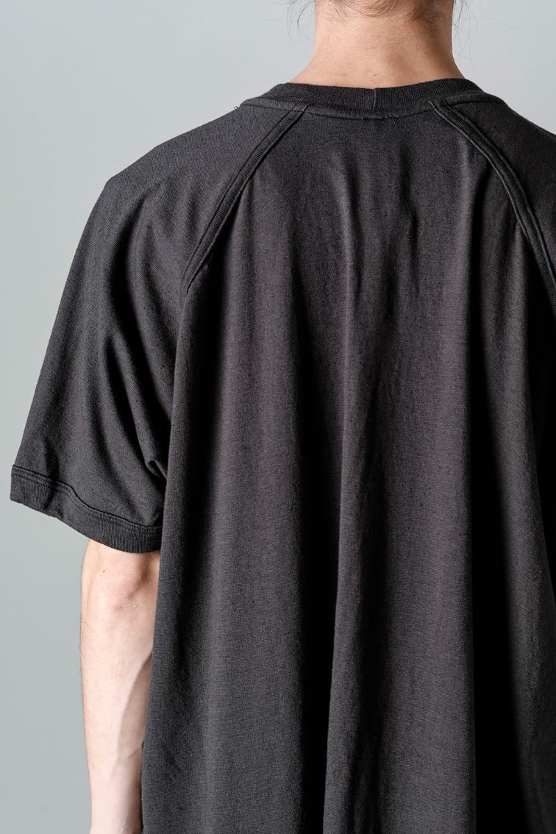 LONG TEE Cotton Hemp Jersey BLACK