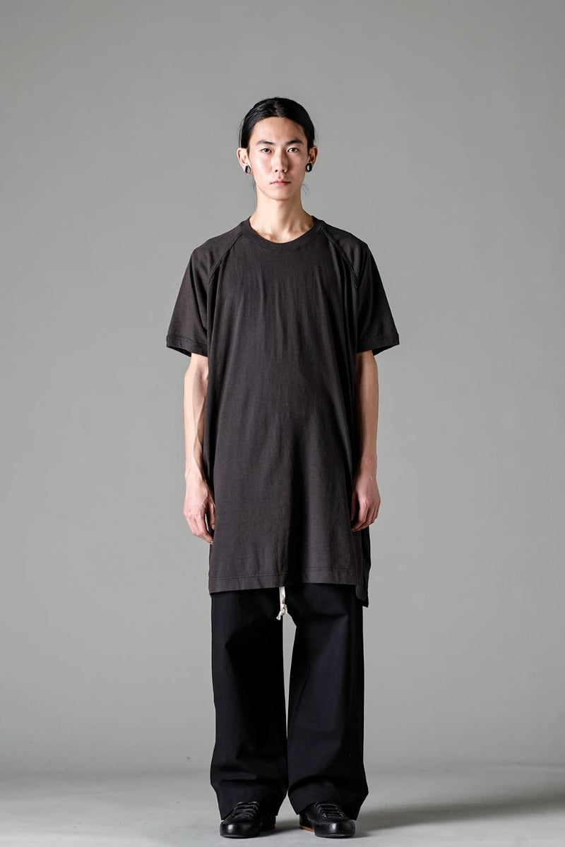 LONG TEE Cotton Hemp Jersey BLACK