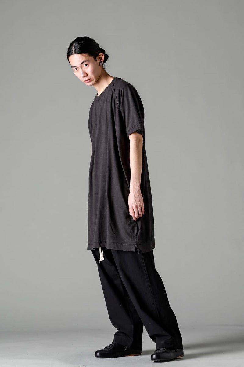 LONG TEE Cotton Hemp Jersey BLACK