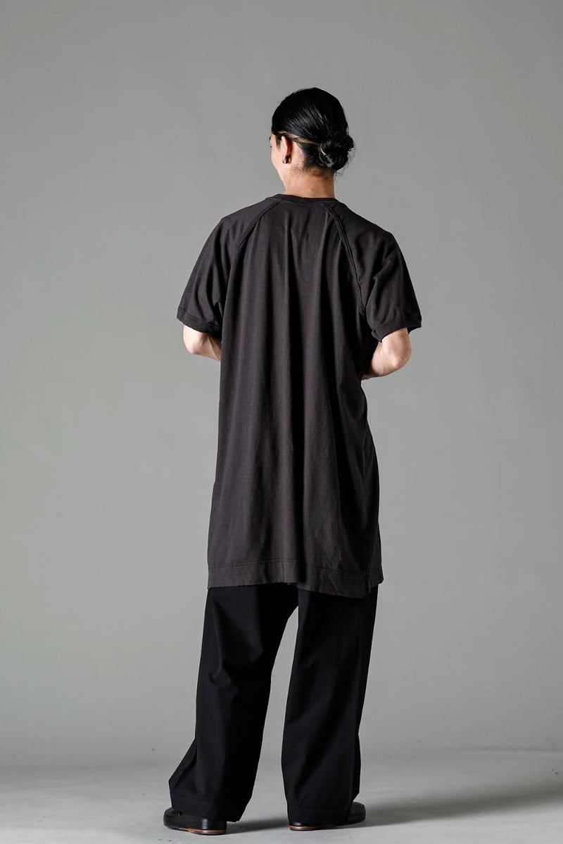 LONG TEE Cotton Hemp Jersey BLACK