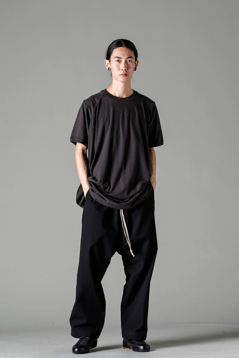 LONG TEE Cotton Hemp Jersey BLACK