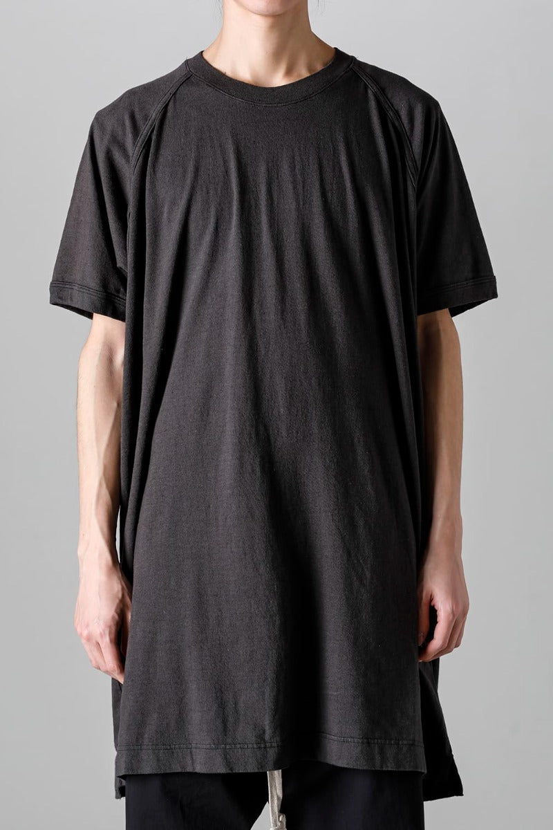 LONG TEE Cotton Hemp Jersey BLACK
