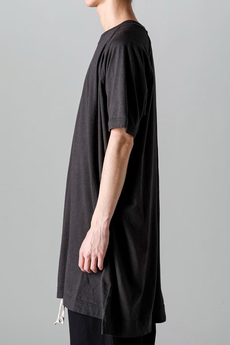LONG TEE Cotton Hemp Jersey BLACK