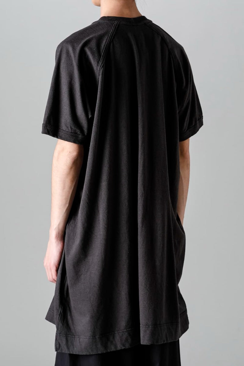 LONG TEE Cotton Hemp Jersey BLACK