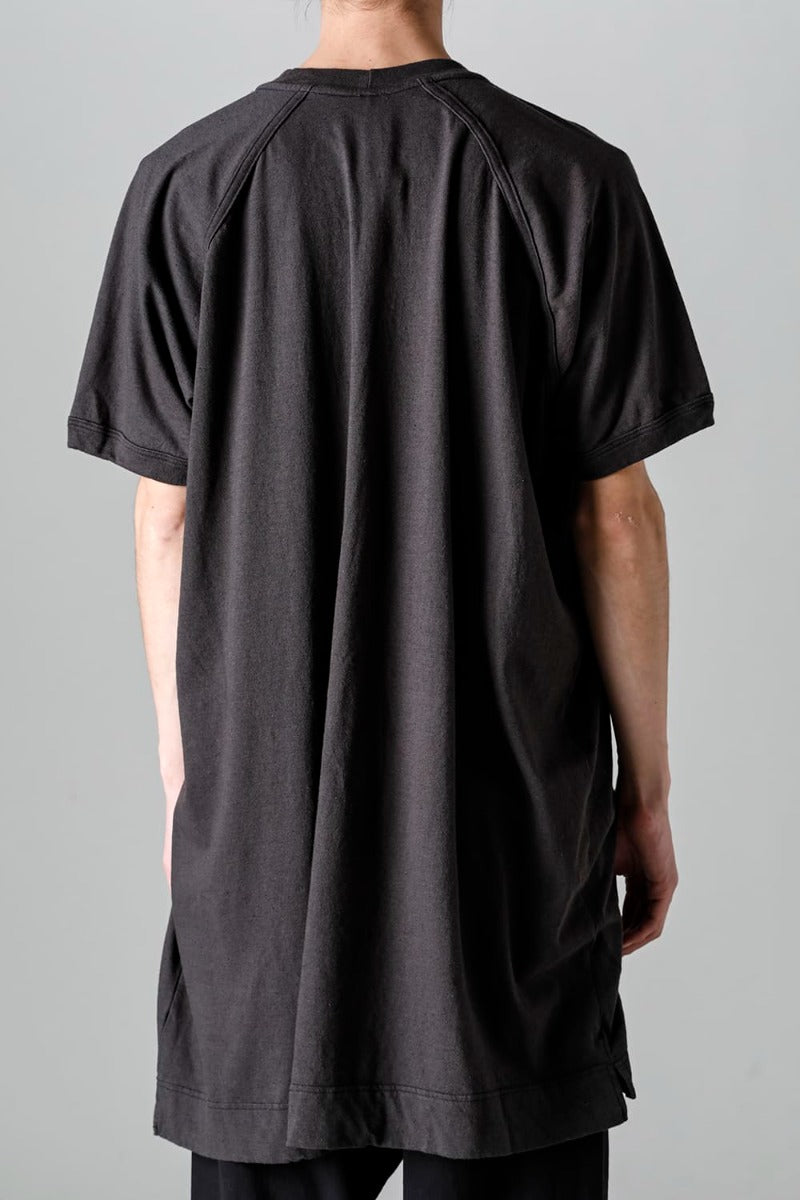 LONG TEE Cotton Hemp Jersey BLACK