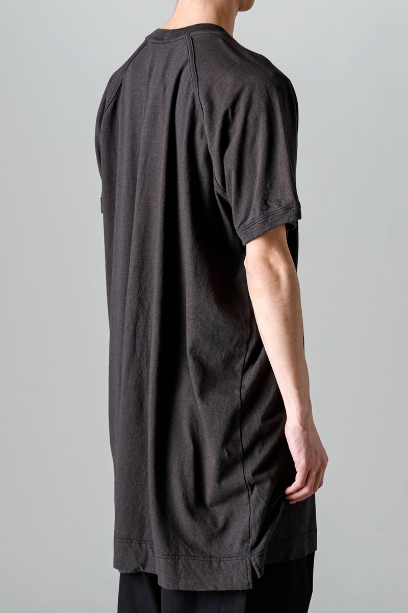 LONG TEE Cotton Hemp Jersey BLACK